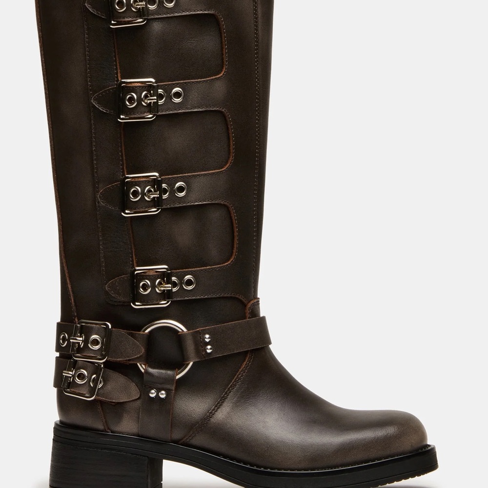 Steve Madden ROCKY BROWN DISTRESSED WIDE CALF